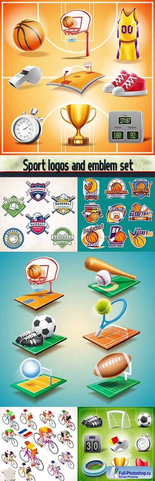 Sport logos and emblem set