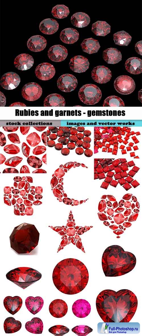 Rubies and garnets - gemstones