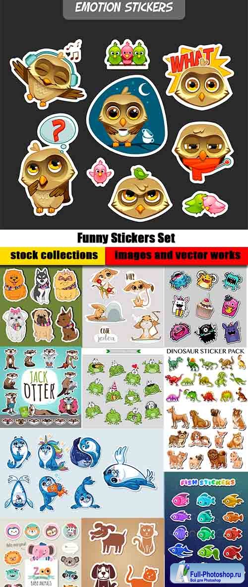 Funny Stickers Set