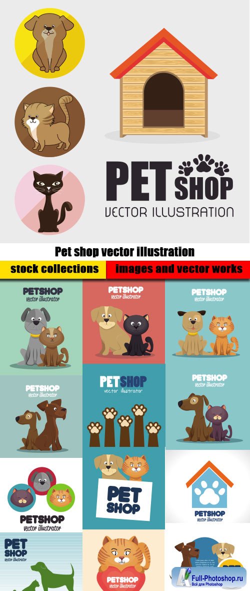 Pet shop vector illustration