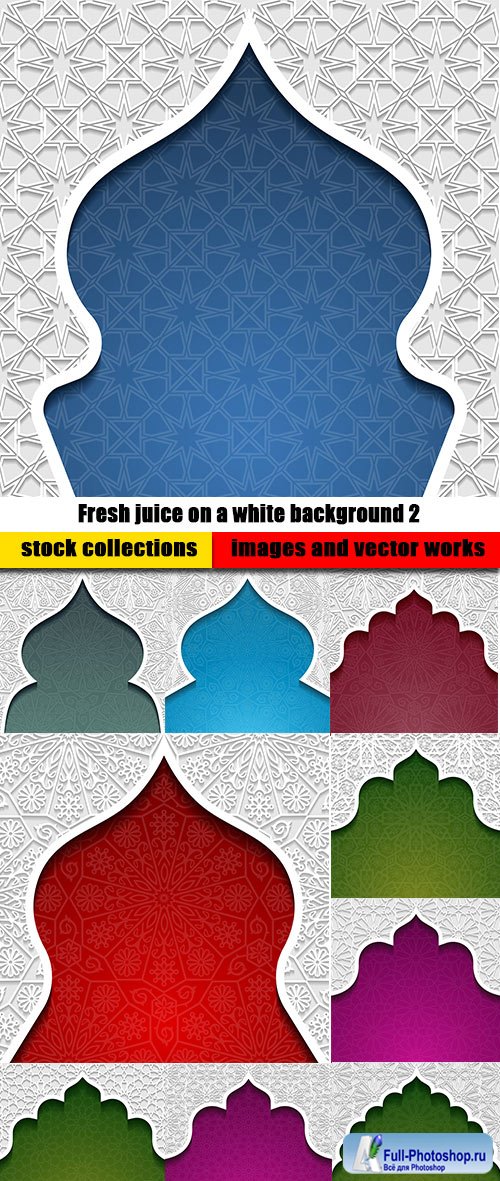 Multicolored arab background with ornament 