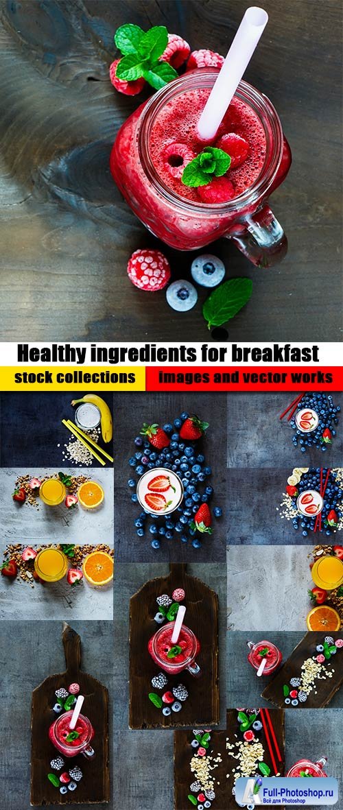 Healthy ingredients for breakfast 
