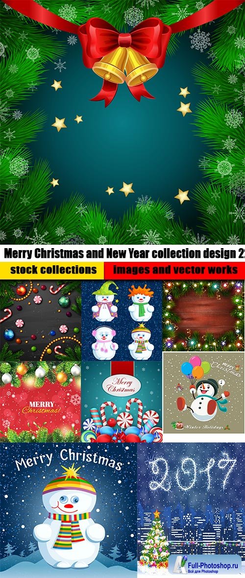 Merry Christmas and New Year collection design 22