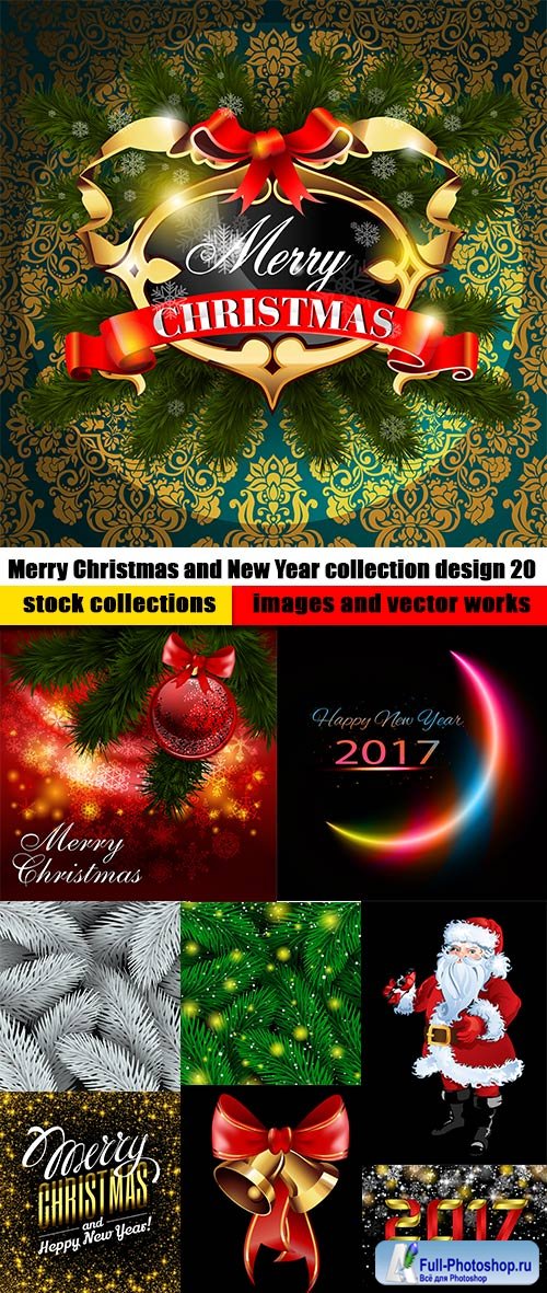 Merry Christmas and New Year collection design 20