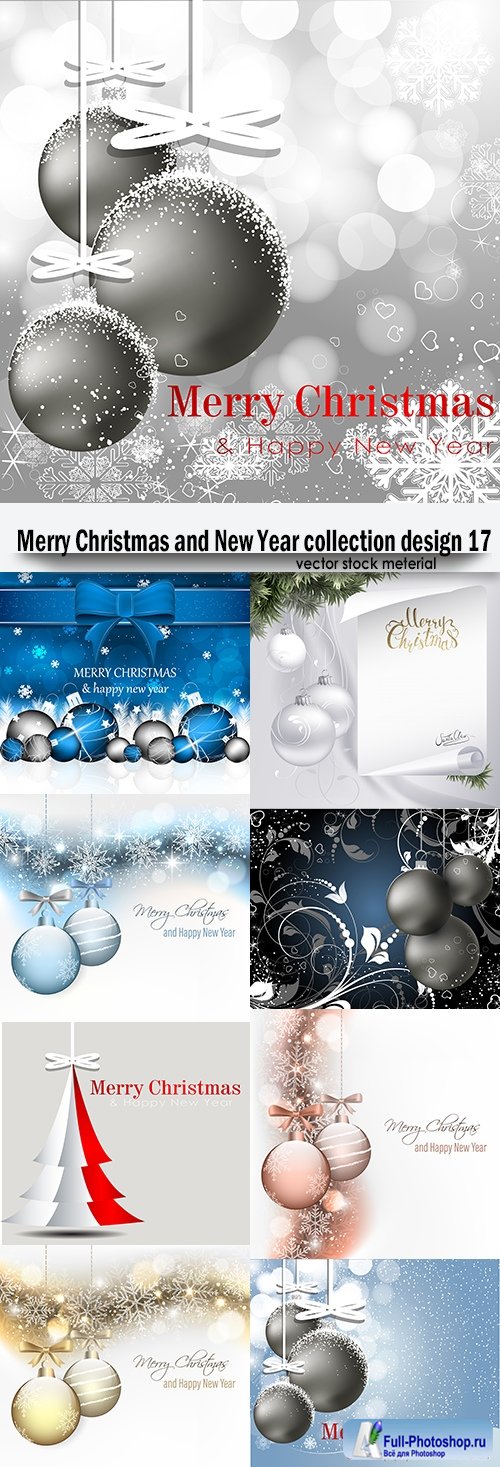 Merry Christmas and New Year collection design 17