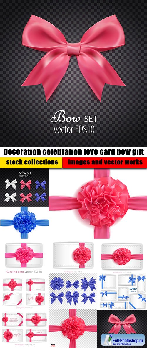 Decoration celebration love card bow gift