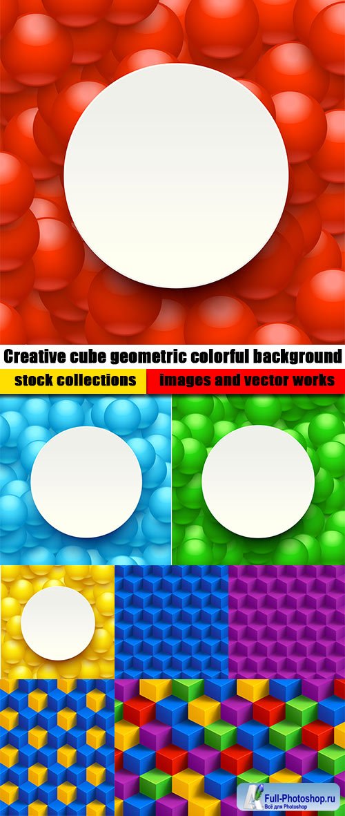 Creative cube geometric colorful background