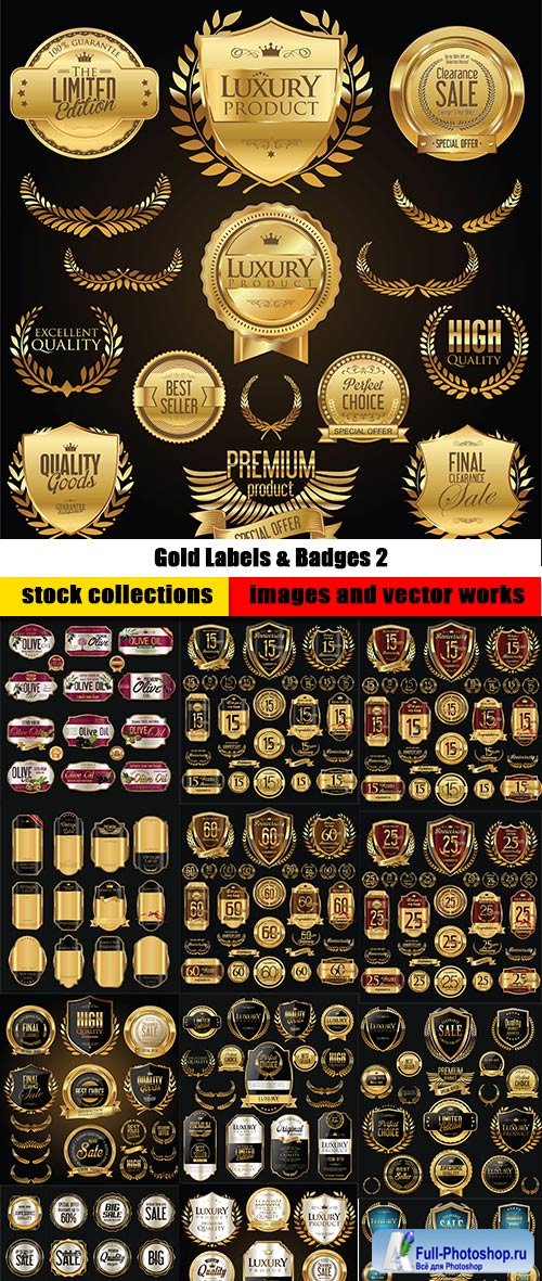 Gold Labels & Badges 2