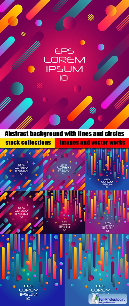 Abstract background with lines and circles