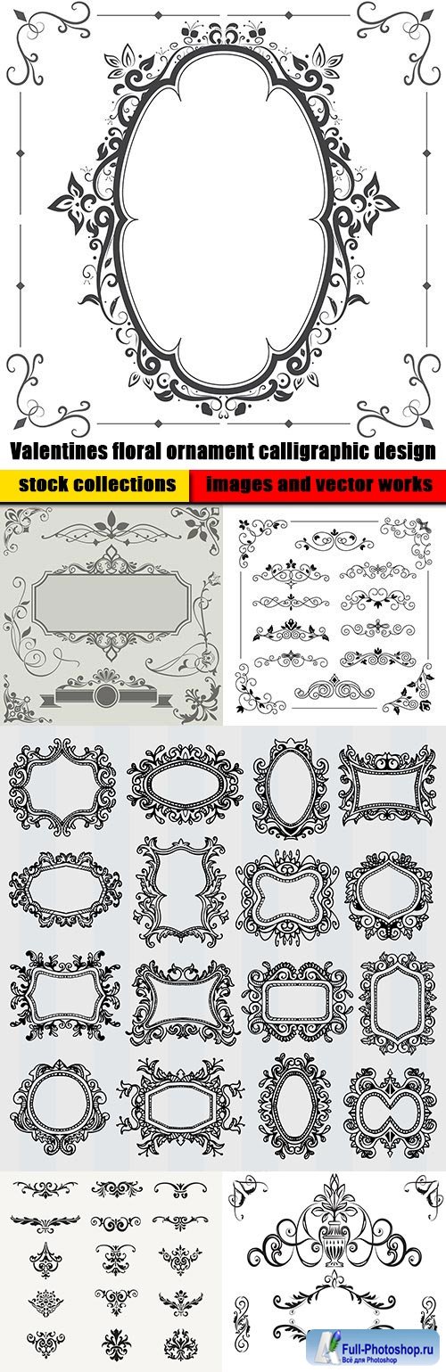 Vintage decorative framework and elements design