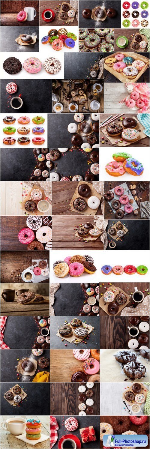 Tasty Doughnuts - Set of 50xUHQ JPEG Professional Stock Images