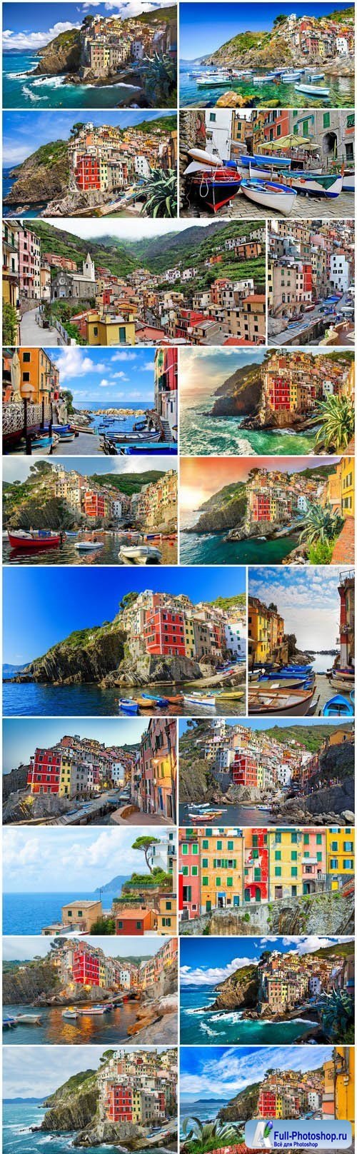 Italian Travel - Riomaggiore village - Set of 22xUHQ JPEG Professional Stock Images