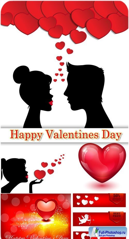 Happy Valentine's Day - Love & Red Hearts