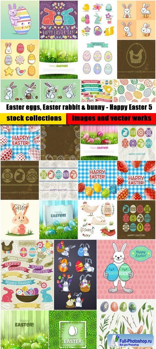 Easter eggs, Easter rabbit & bunny - Happy Easter 5