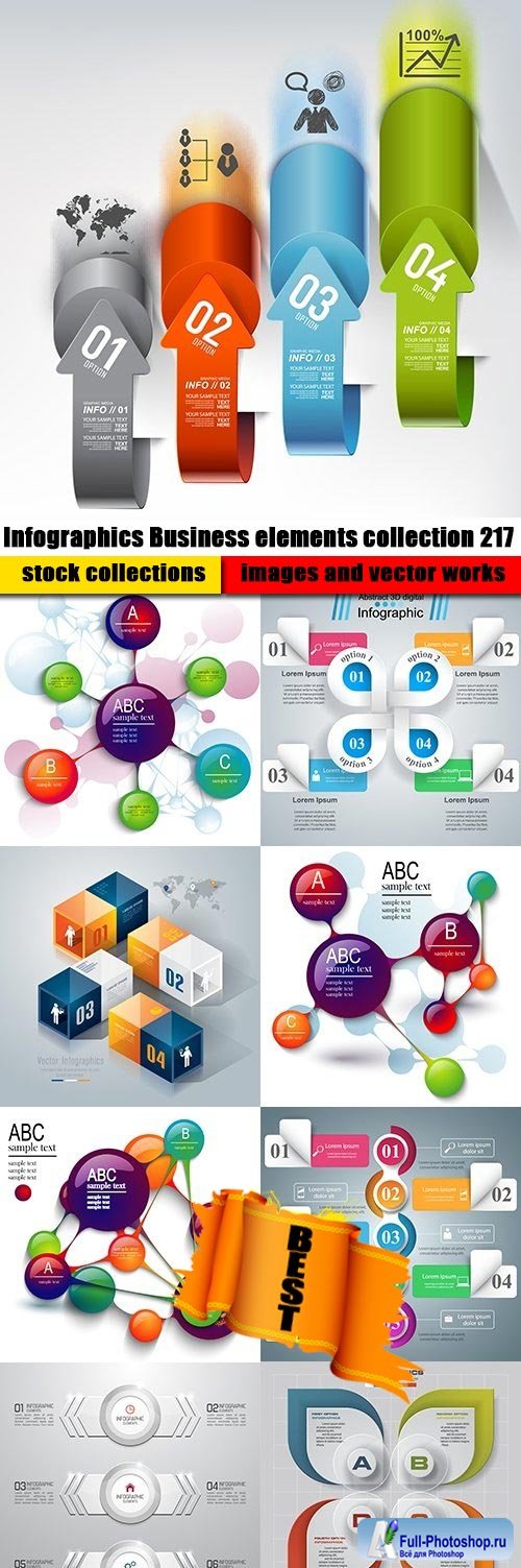 Infographics Business elements collection 217