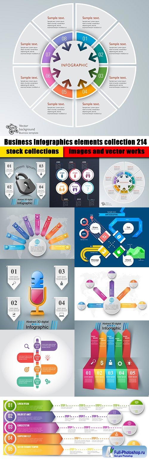 Business Infographics elements collection 214