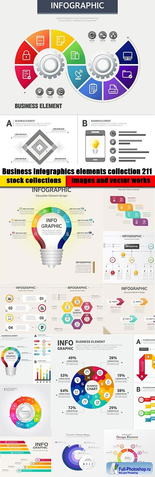 Business Infographics elements collection 211