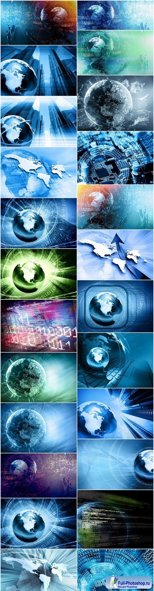 Digital world - Set of 24xUHQ JPEG Professional Stock Images