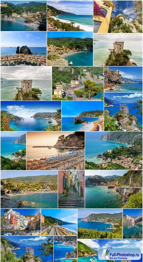 Italian Travel - Monterosso, Cinque Terre, Liguria - Set of 25xUHQ JPEG Professional Stock Images