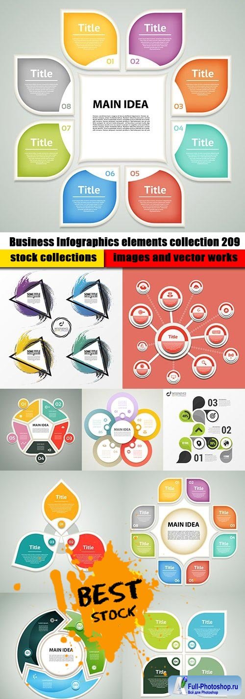 Business Infographics elements collection 209