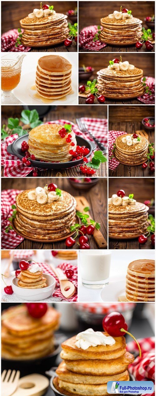 Pancakes with cherries 11X JPEG