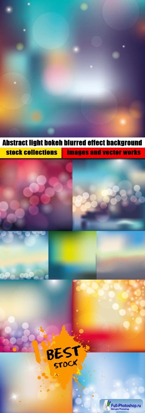 bstract light bokeh blurred effect background