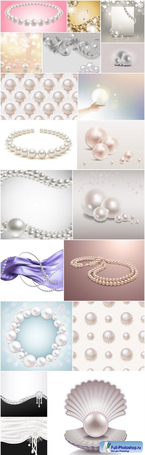 Pearl Backgrounds - 20 Vector