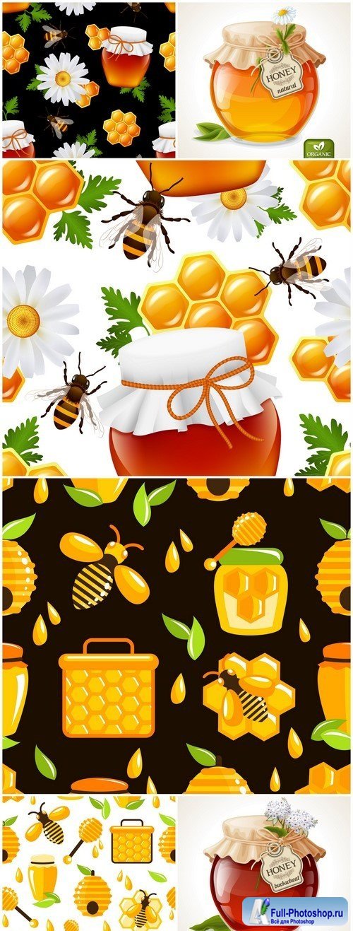 Honey seamless pattern 6X JPEG