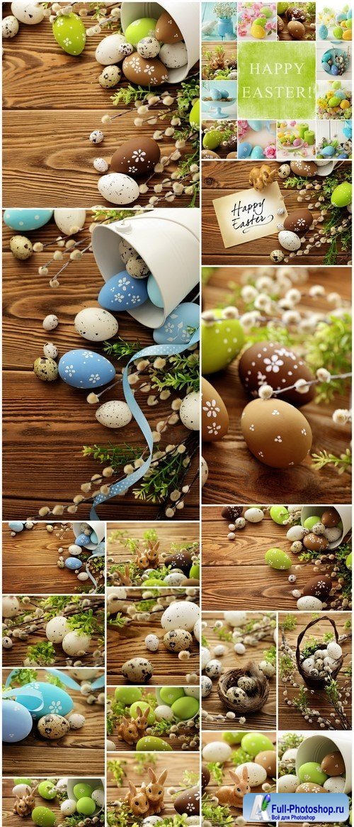 Eggs easter decoration wood background 18X JPEG