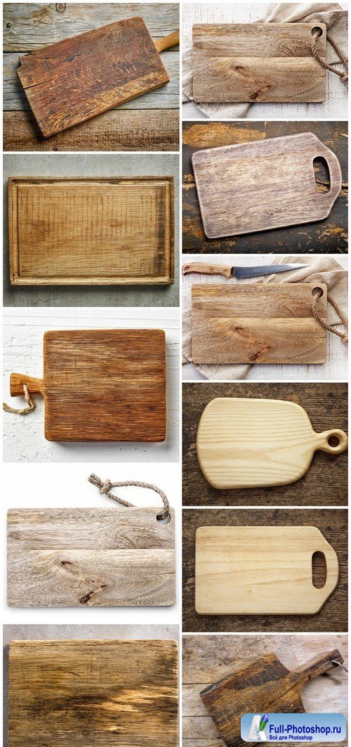 Cutting board on wooden table 11X JPEG