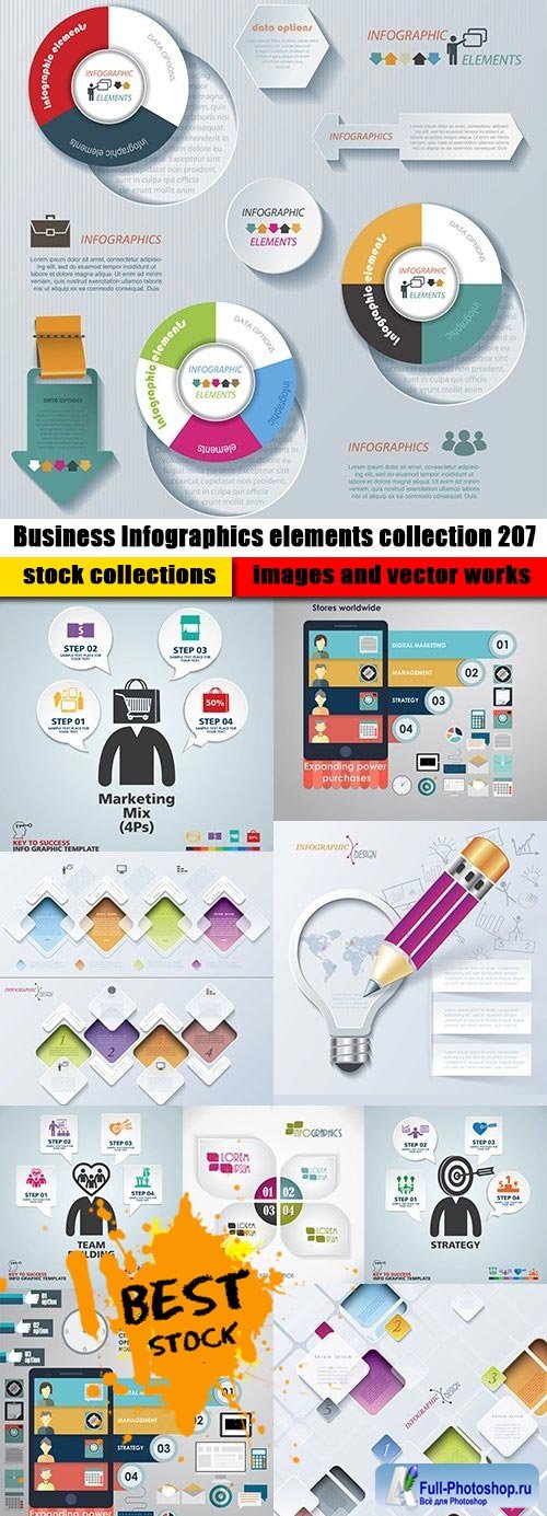 Business Infographics elements collection 207