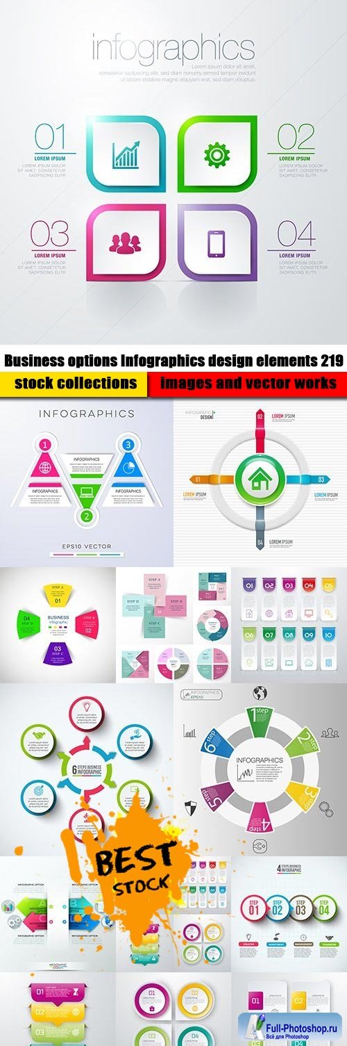 Business options Infographics design elements 219