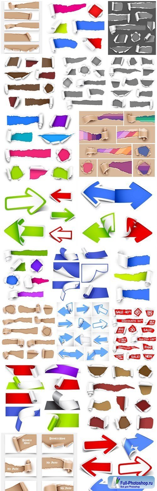 Paper Banners - 20 Vector