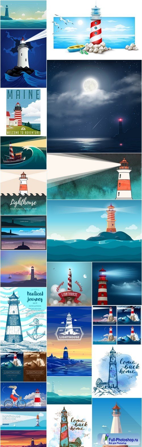 Lighthouse Collection - 25 Vector