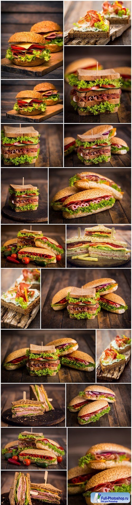 Tasty Sandwiches 10 - Set of 22xUHQ JPEG Professional Stock Images