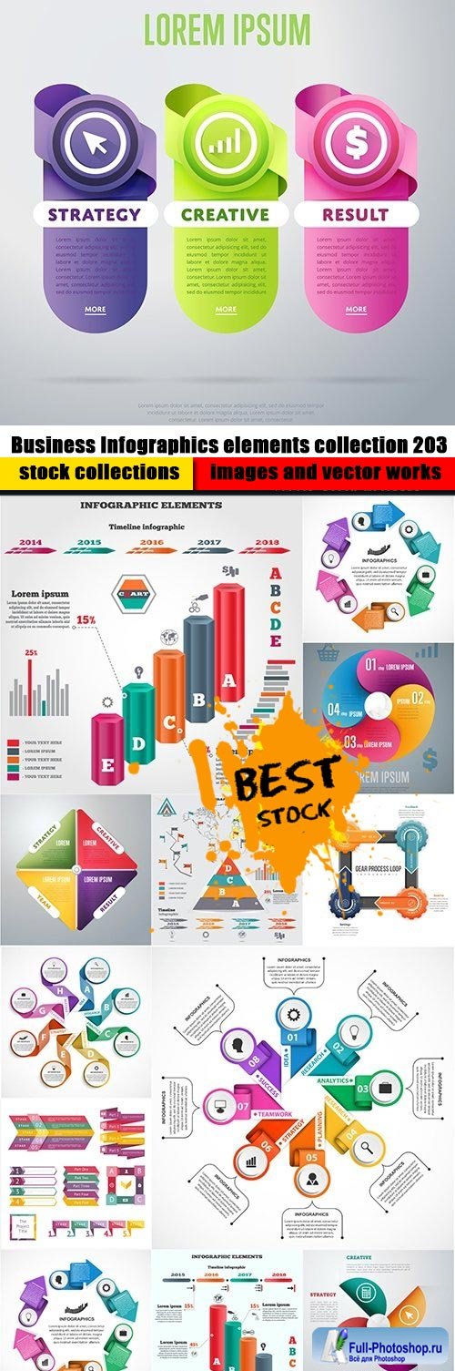 Business Infographics elements collection 203