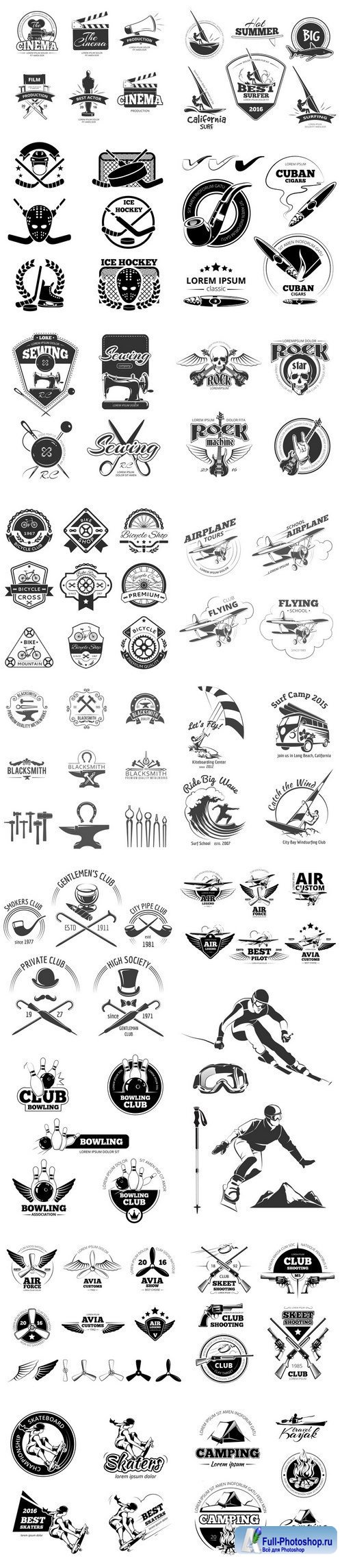 Emblem and logo set - 20xEPS