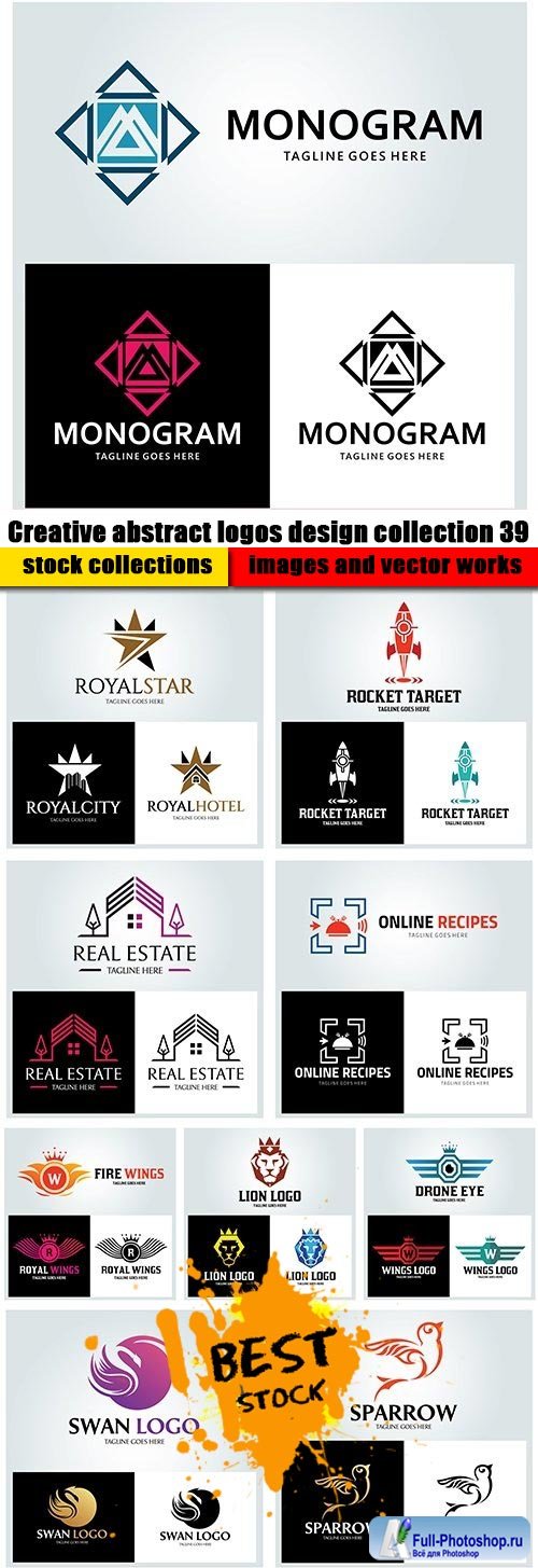 Creative abstract logos design collection 39