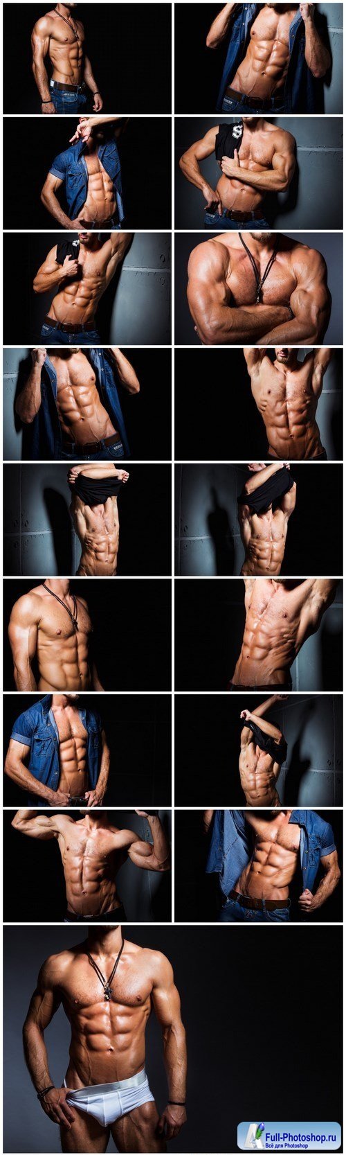 Muscular and sexy torso of young man having perfect abs 2 - 18xUHQ JPEG