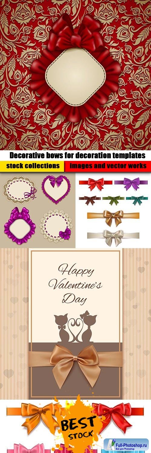 Decorative bows for decoration templates