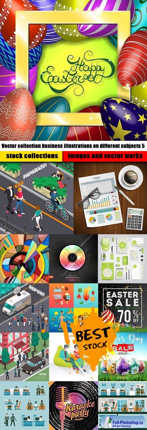 Vector collection business illustrations on different subjects 5