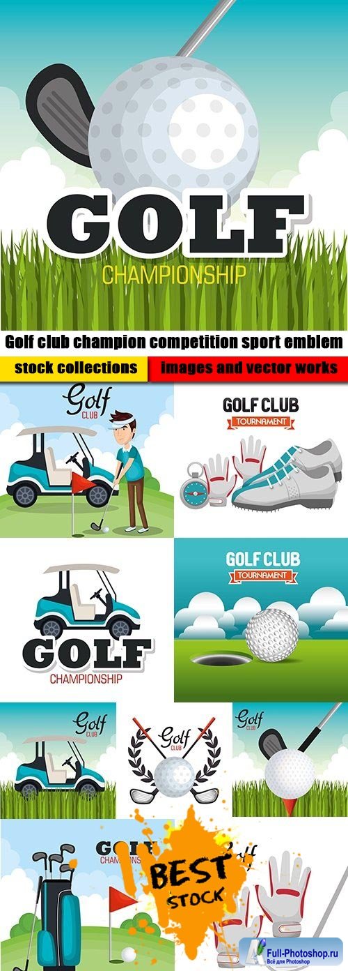 Golf club champion competition sport emblem