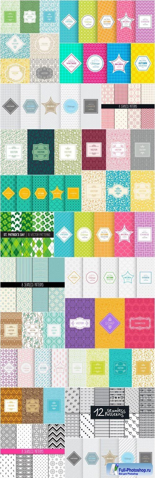Seamless Pattern Collection #146 - 25 Vector