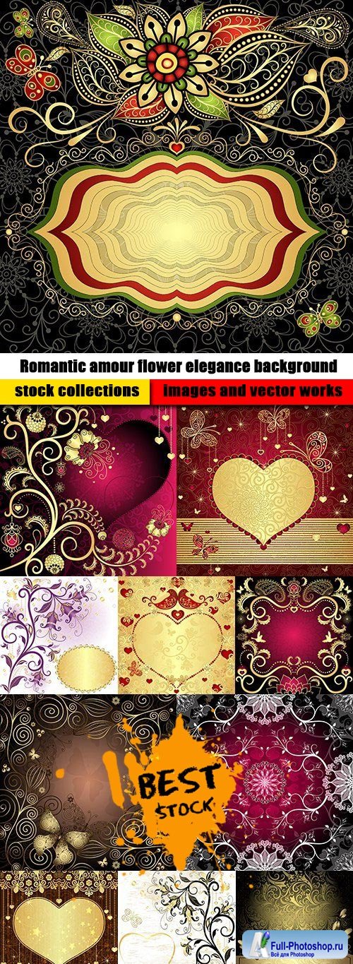 Romantic amour flower elegance background