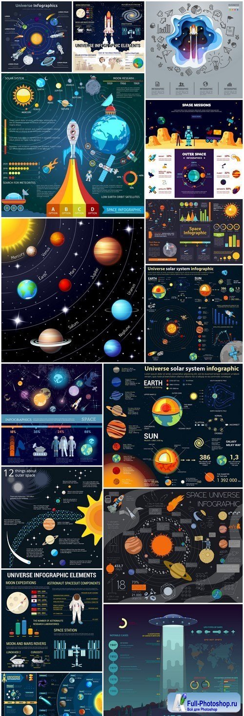 Space Infographics - 15 Vector