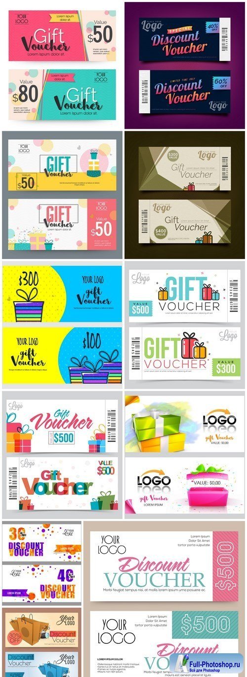 Gift Voucher Collection #27 - 11 Vector