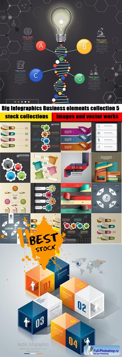 Big Infographics Business elements collection 5