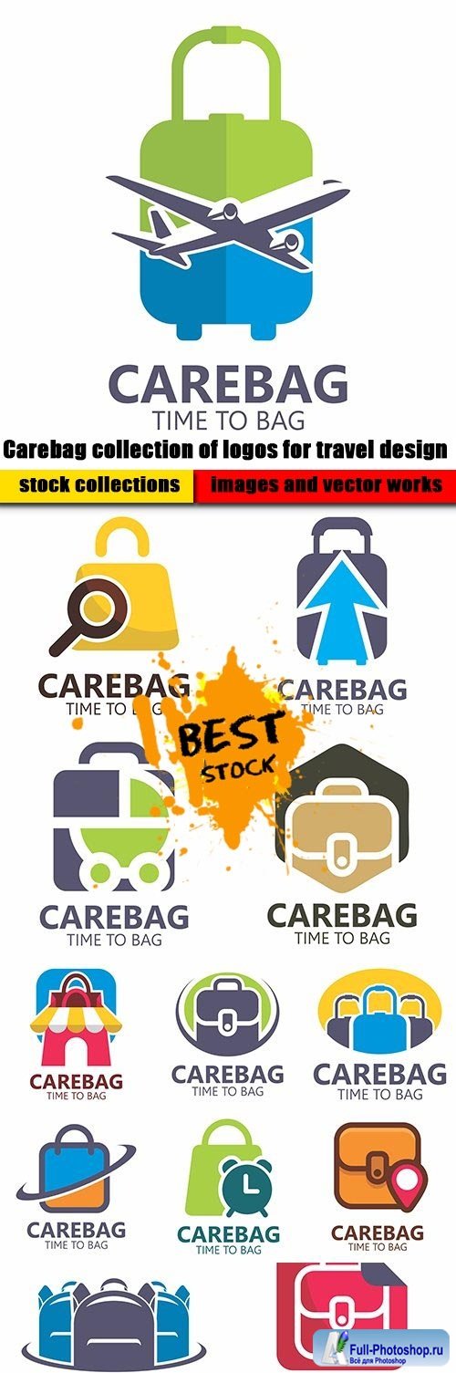 Carebag collection of logos for travel design