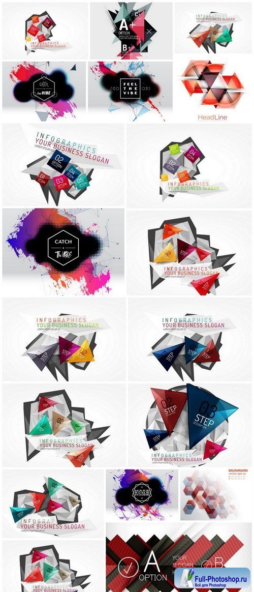 Abstract backgrounds and elements of design 3 - 19xEPS Vector Stock