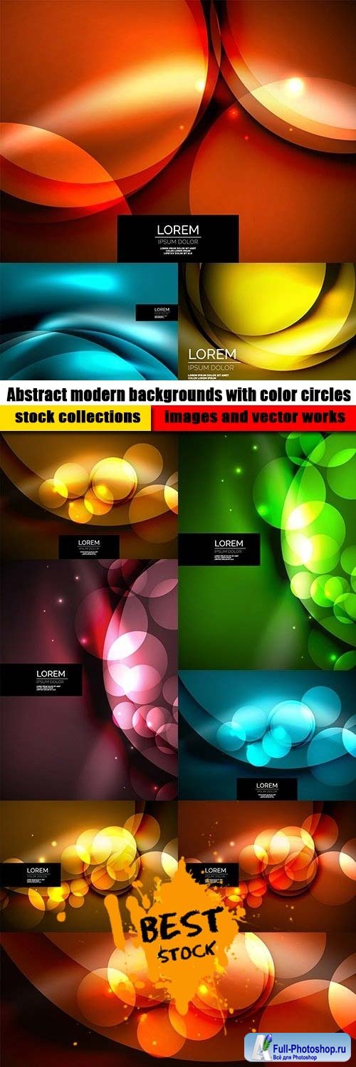 Abstract modern backgrounds with color circles